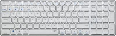 Клавиатура Rapoo E9700M, USB, Bluetooth/Радиоканал, белый [14516] - фото 1 - id-p213145796