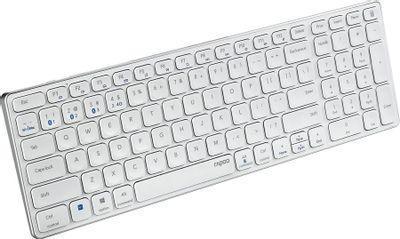 Клавиатура Rapoo E9700M, USB, Bluetooth/Радиоканал, белый [14516] - фото 4 - id-p213145796