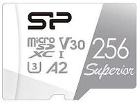 Карта памяти microSDXC UHS-I U3 Silicon Power Superior 256 ГБ, 100 МБ/с, Class 10, SP256GBSTXDA2V20, 1 шт.,