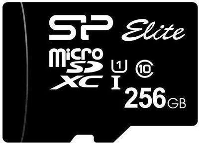Карта памяти microSDXC UHS-I U1 Silicon Power Elite 256 ГБ, 100 МБ/с, Class 10, SP256GBSTXBV1V20, 1 шт., без - фото 1 - id-p213145806