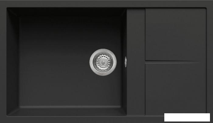 Мойка кухонная из гранита т.м Elleci Unico 410 G40 Full Black LGU41040