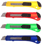 Нож канцелярский Lite ширина лезвия 18 мм, ассорти