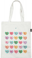Шопер (сумка) Lorex Cotton с принтом 330*400 мм, Heart Candy, белый