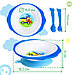 Набор детской посуды «Транспорт Бип-Бип», тарелка на присоске 250мл, вилка, ложка, фото 2