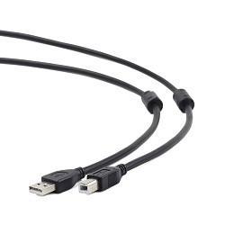 Gembird/Cablexpert CCF2-USB2-AMBM-10 USB 2.0 Pro Кабель , AM/BM, 3м, экран, 2феррит.кольца, черный, пакет - фото 1 - id-p215781966