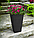 Горшок цветочный Sonata 50см, 26x26x50см, черный сланец, фото 6