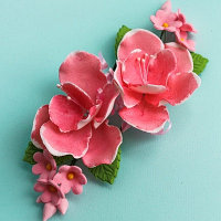 Цветы сахарные Букет Шиповник Розовый набор 1 упак.