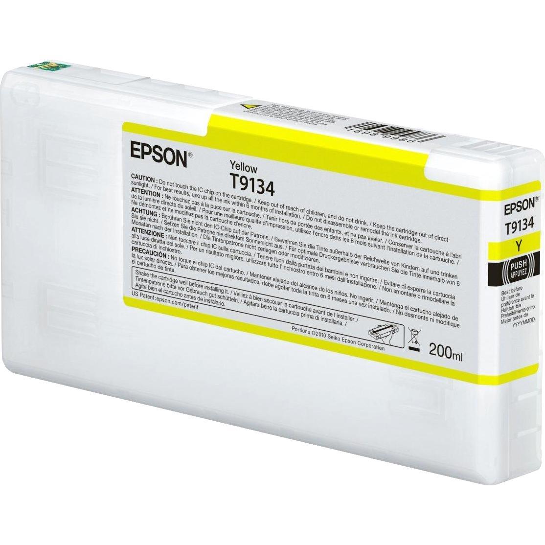 Epson C13T913400 картридж для Epson SC-P5000/SC-P5000V, Yellow, 200 мл. (LFP) - фото 1 - id-p215792189