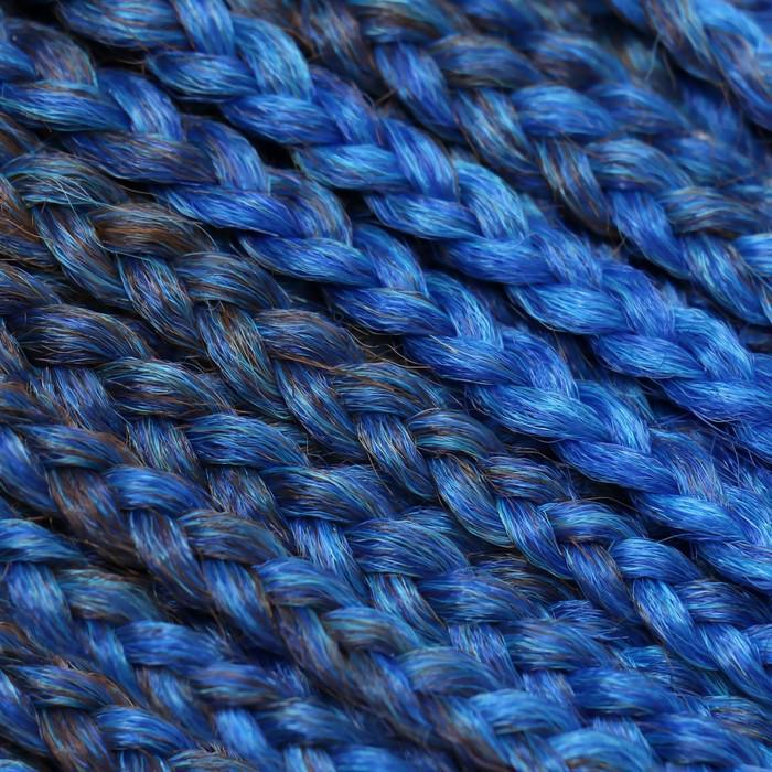 SIM-BRAIDS Афрокосы, 60 см, 18 прядей (CE), цвет чёрный/синий/голубой(#FR-34) - фото 2 - id-p215523597