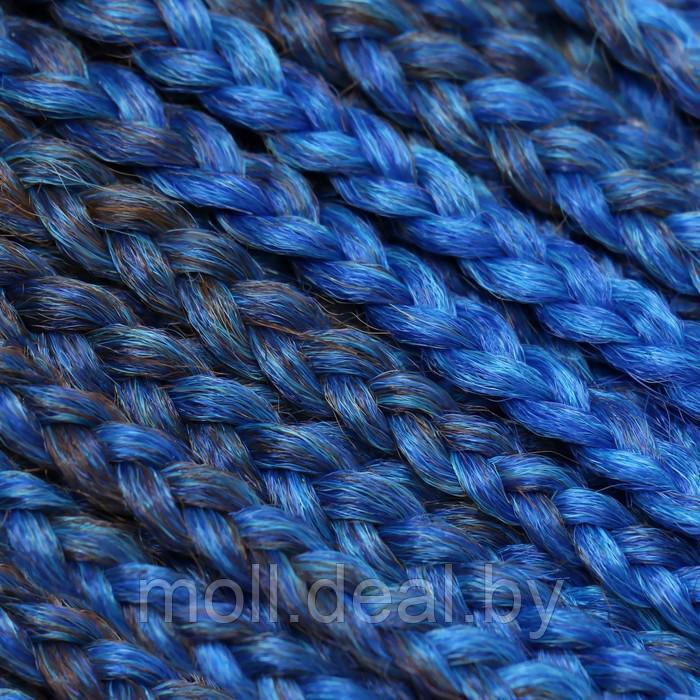 SIM-BRAIDS Афрокосы, 60 см, 18 прядей (CE), цвет чёрный/синий/голубой(#FR-34) - фото 2 - id-p215523607