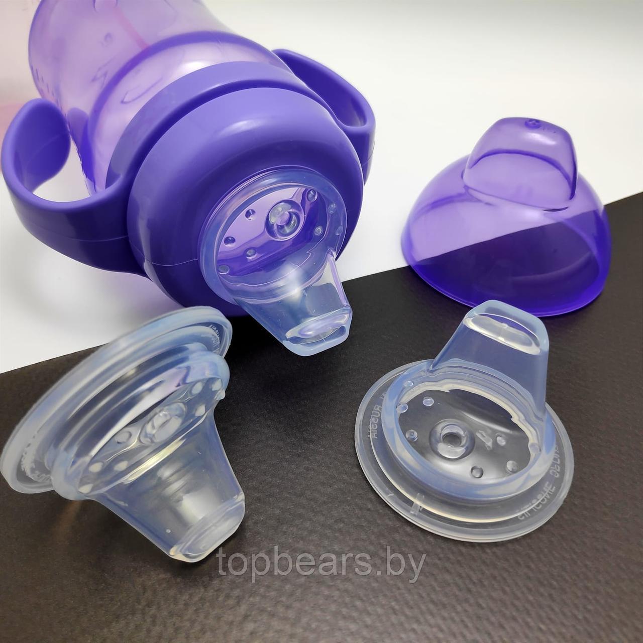 Силиконовый носик поильник (комплект 2 шт) BABY FLOW TWO для детских бутылочек - фото 4 - id-p215793158