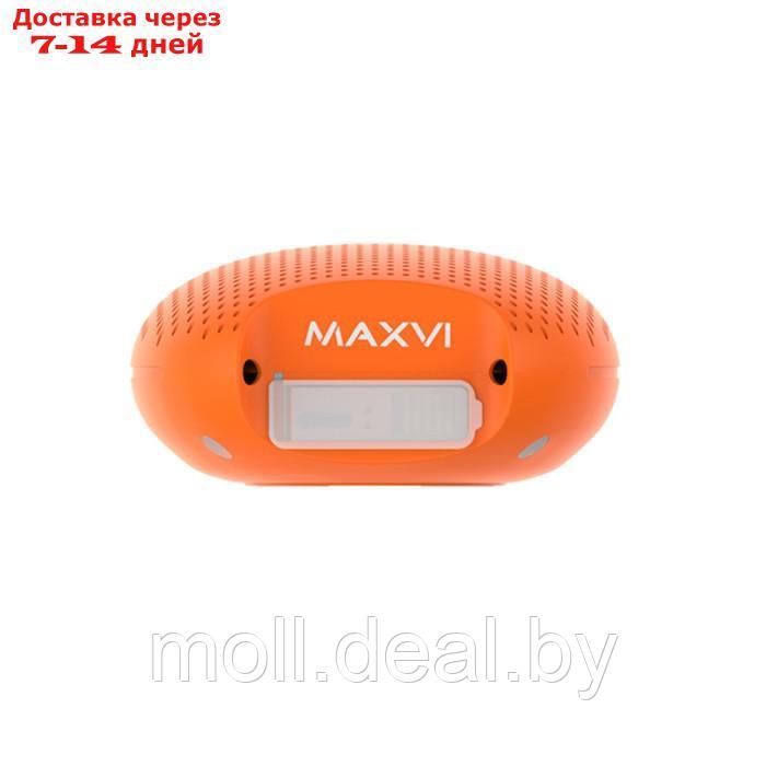Портативная колонка Maxvi PS-01, 3 Вт, 500 мАч, BT 5.0, IP54, оранжевая - фото 3 - id-p215762714