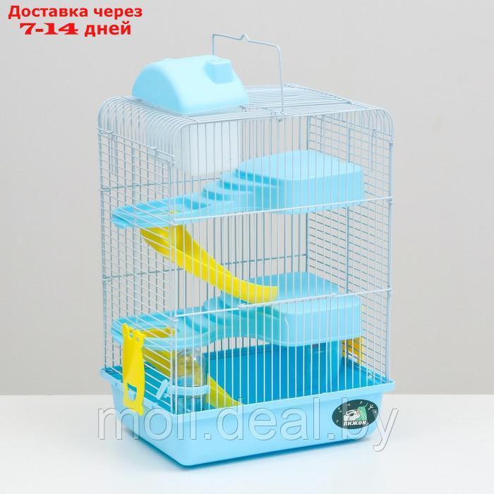 Клетка для мелких грызунов с наполнением, 27 х 21 х 45 см, голубая - фото 1 - id-p215744688