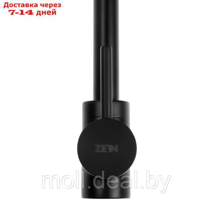 Смеситель для кухни ZEIN ZF-011, картридж керамика 40 мм, латунь, черный - фото 3 - id-p215744764