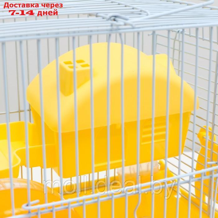 Клетка для грызунов "Пижон", укомплектованная, 27 х 21 х 26 см, жёлтая - фото 5 - id-p215744770