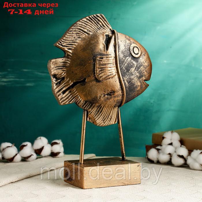 Фигура "Рыба на подставке" бронза, 36см - фото 2 - id-p215763197