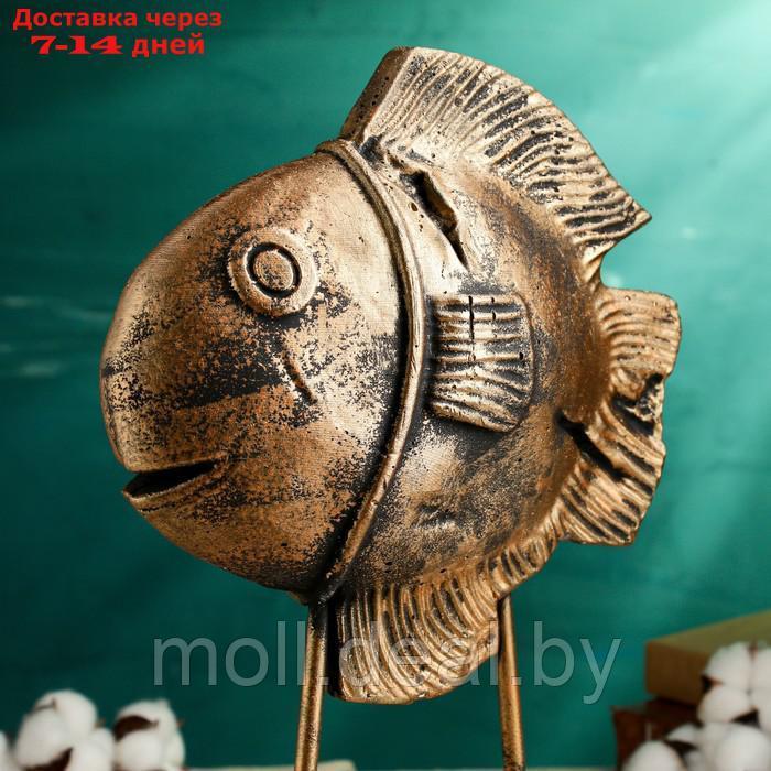 Фигура "Рыба на подставке" бронза, 36см - фото 3 - id-p215763197