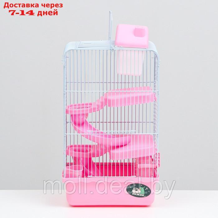 Клетка для мелких грызунов "Пижон", с наполнением, 23 х 17 х 45 см, розовая - фото 2 - id-p215744970