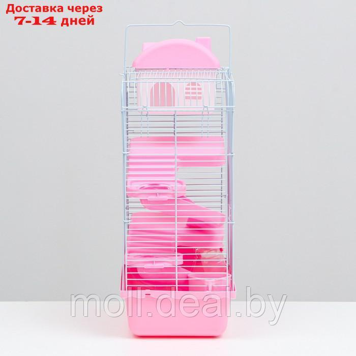 Клетка для мелких грызунов "Пижон", с наполнением, 23 х 17 х 45 см, розовая - фото 3 - id-p215744970