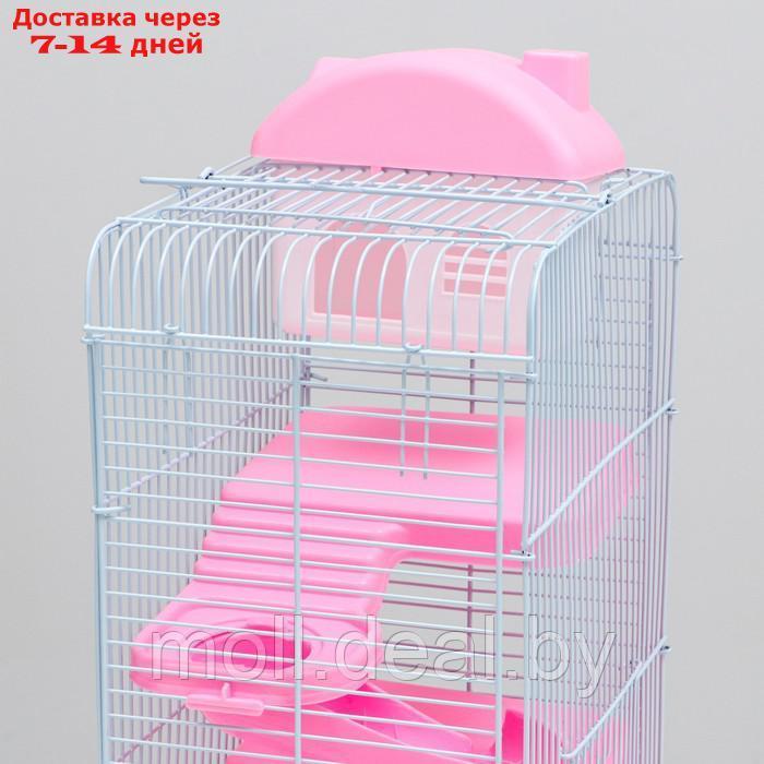 Клетка для мелких грызунов "Пижон", с наполнением, 23 х 17 х 45 см, розовая - фото 4 - id-p215744970