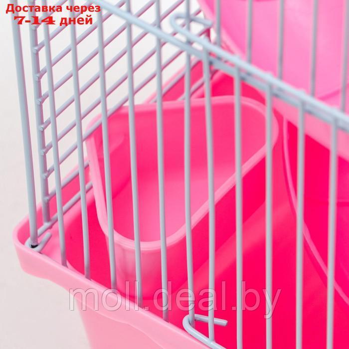 Клетка для мелких грызунов "Пижон", с наполнением, 23 х 17 х 45 см, розовая - фото 8 - id-p215744970