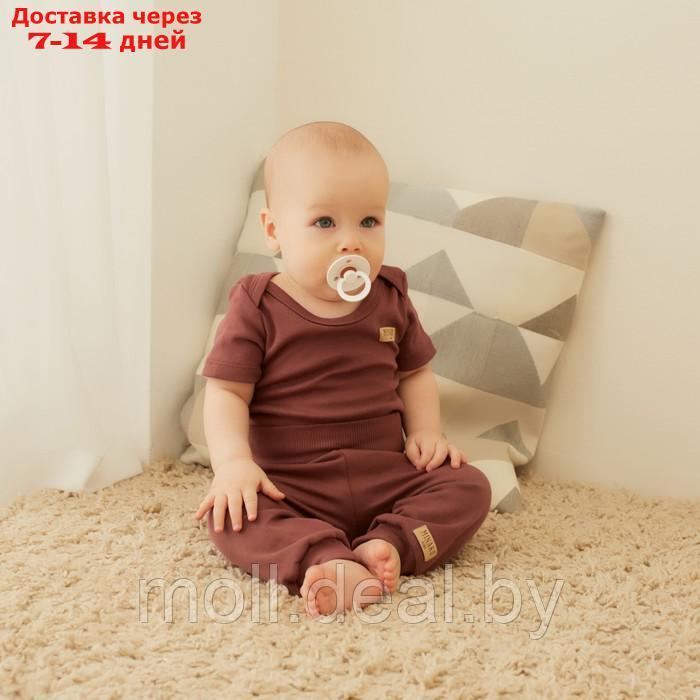 Боди детский MINAKU, цвет коричневый, рост 62-68 см - фото 4 - id-p215745328