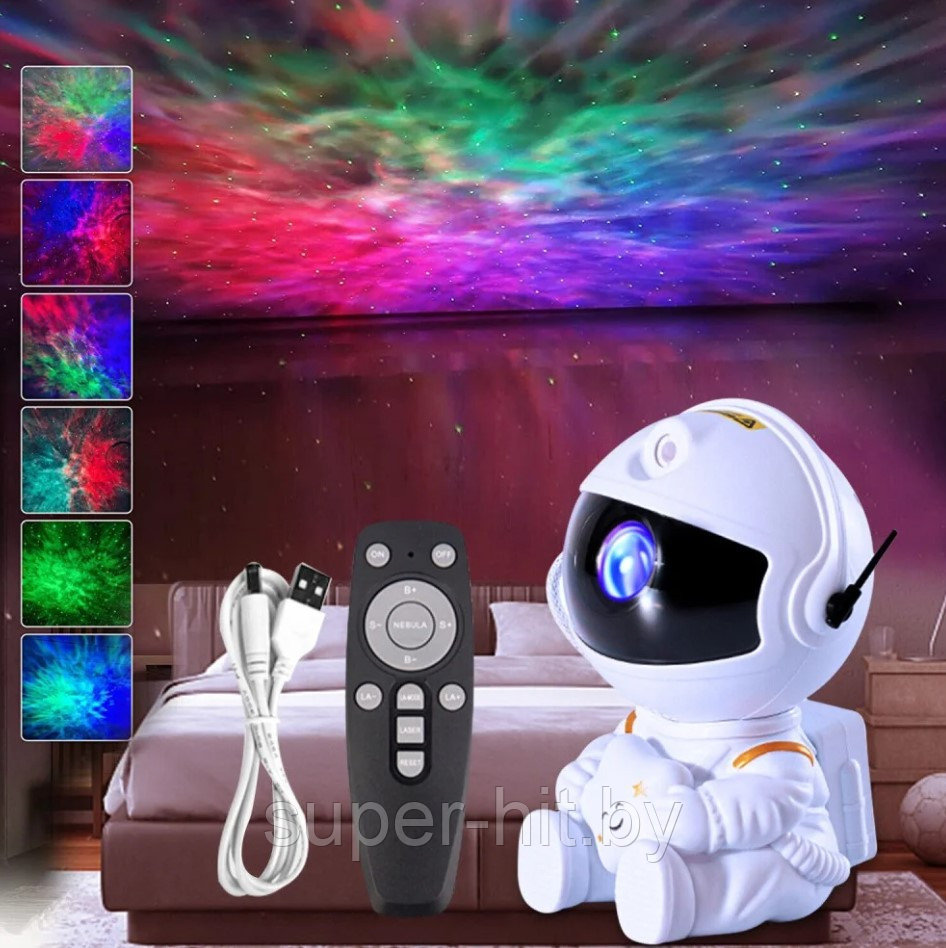 Ночник проектор игрушка Astronaut Nebula Projector HR-F3 с пультом ДУ - фото 6 - id-p215792466