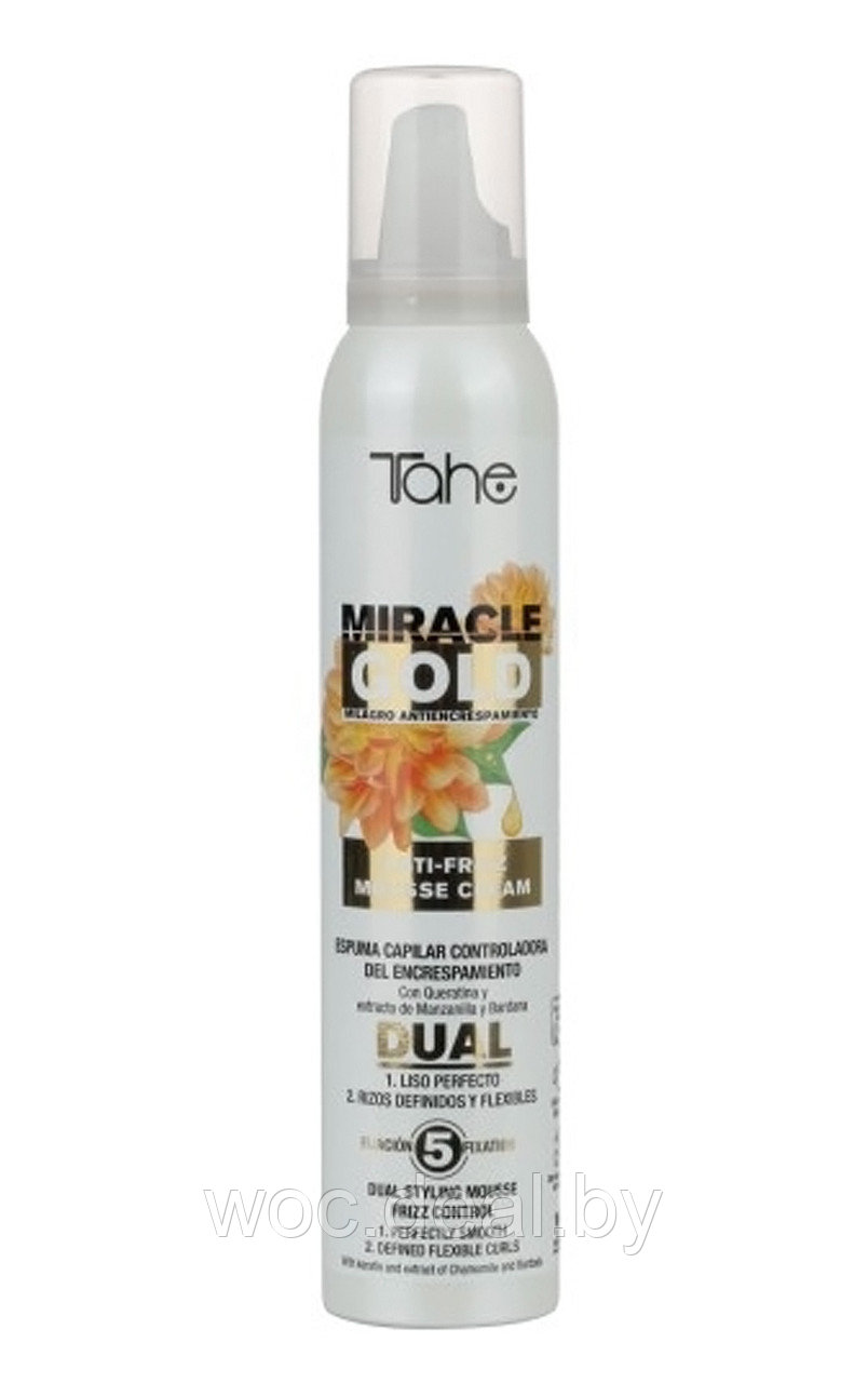 Tahe Пенка-мусс для волос Anti-frizz Miracle Gold, 200 мл - фото 1 - id-p215792812