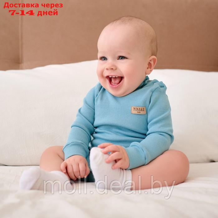 Боди-водолазка детская MINAKU, цвет бирюзовый, рост 68-74 см - фото 2 - id-p215746107
