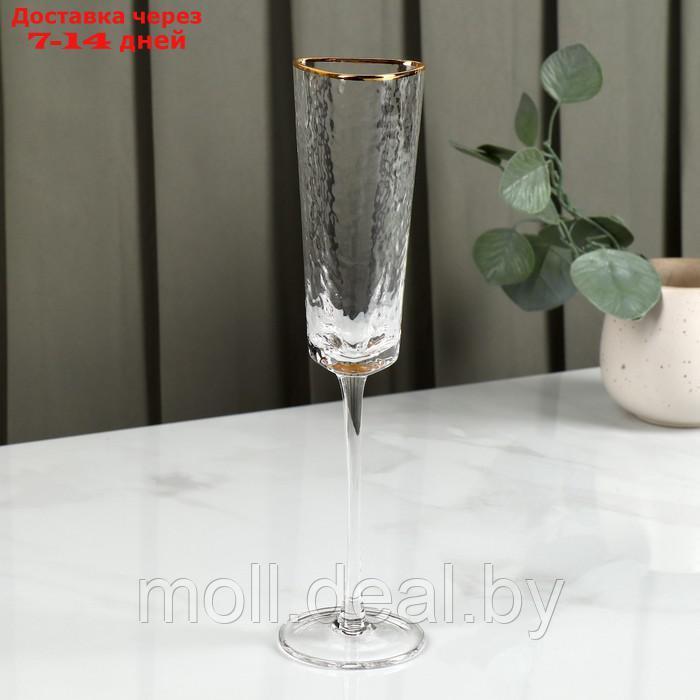 Бокал для шампанского "Жемчуг" 180мл, 5,5х26 см, форма треугольник - фото 2 - id-p215747144
