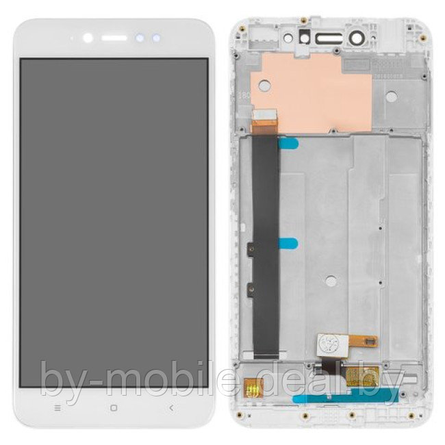 Экран (модуль) в раме Xiaomi Redmi Note 5A (белый) - фото 1 - id-p215793465