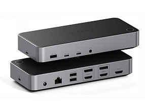 Док-станция Satechi Triple 4K Display Docking Station (2xUSB 3.0, USB 3.1, 2xUSB Type-C, 3xHDMI, 2xDP, RJ-45,