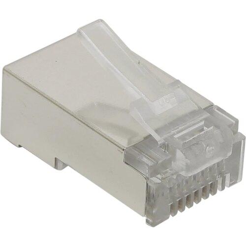 Вилка RJ45 PLUG5SP/50 Gembird экранируемый для FTP, SFTP кабеля (пакет- 50шт, цена за 1шт) /Cablexpert/ - фото 1 - id-p215798862