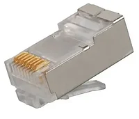 Вилка RJ45 PLUG6SP/50 Gembird экранируемый Cat6 для FTP, SFTP кабеля (пакет- 50шт, цена за 1шт) /Cablexpert/