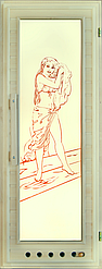 Дверь для бани и сауны деревянная DoorWood "Элит" с вентиляцией (70x190)