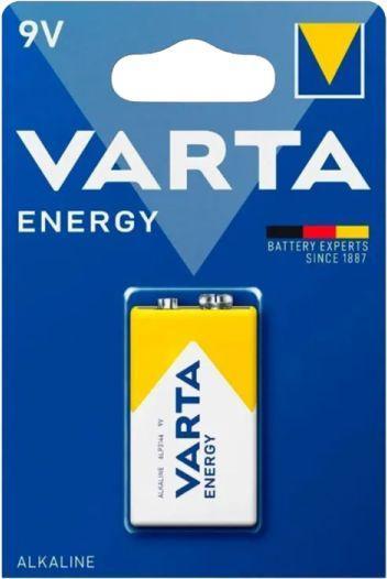 Элемент питания VARTA 6LR61/1BL ENERGY 4122 9V щелочной (alkaline) типа "Крона" 04122229411 - фото 1 - id-p215358572
