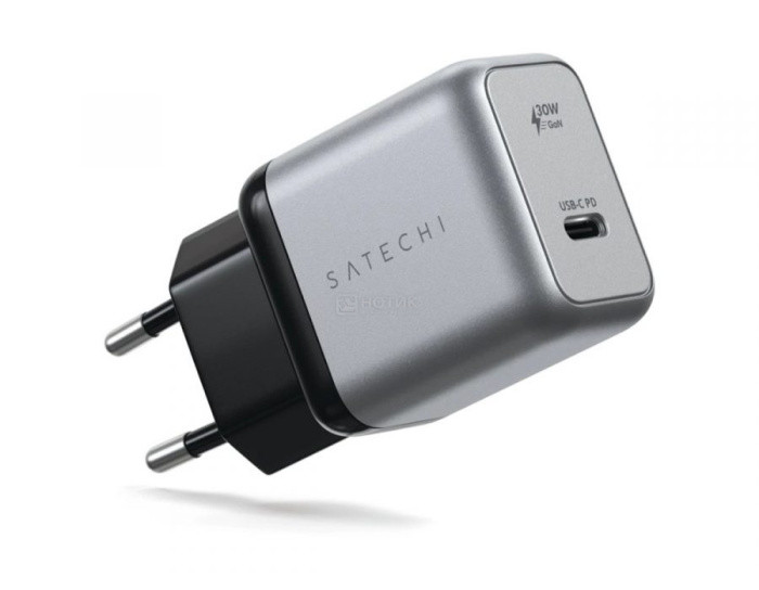 Сетевое зарядное устройство Satechi ST-UC30WCM-EU 30W USB-C PD Wall charger, USB Type-C (PD), Серый - фото 1 - id-p215798610