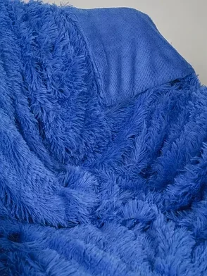 Плед-покрывало с длинным ворсом, цвет (синий), фото 2