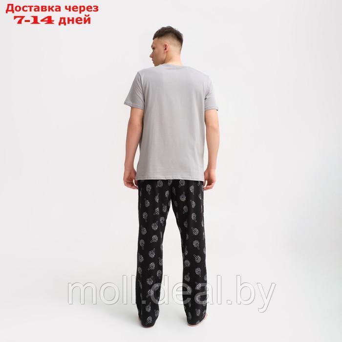 Пижама мужская KAFTAN "Утры" р.54, серый/черный - фото 4 - id-p215745148