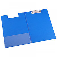 Папка-планшет с зажимом и крышкой Deli, A4, карман, синяя