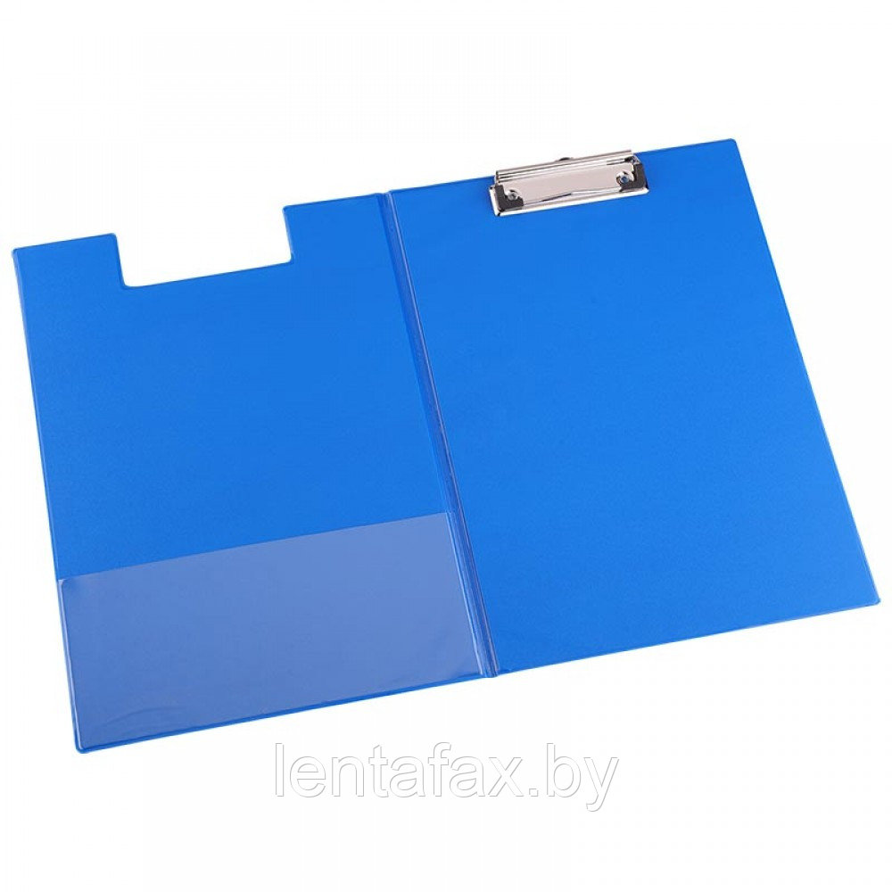 Папка-планшет с зажимом и крышкой Deli, A4, карман, синяя - фото 1 - id-p30027880