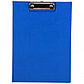 Папка-планшет с зажимом и крышкой Deli, A4, карман, синяя, фото 2