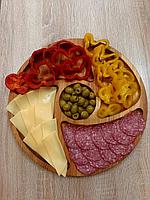 Менажница EcoWood`s line, 5 секций лепестки, Ф300мм, из березы