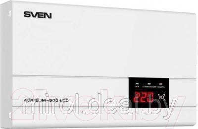 Стабилизатор напряжения Sven AVR SLIM-500 LCD - фото 1 - id-p215835694