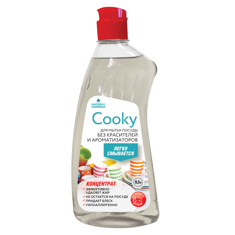 Cooky гель-концентрат для мытья посуды вручную (без запаха) 0,5 л - фото 1 - id-p215843271