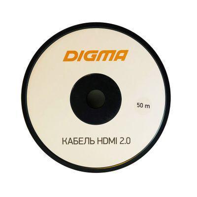 Кабель аудио-видео Digma HDMI 2.0 AOC, HDMI (m) - HDMI (m) , ver 2.0, 50м, GOLD, черный [bhp aoc 2.0-50] - фото 7 - id-p213141251