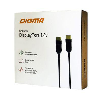 Кабель аудио-видео Digma 1.4v AOC, DisplayPort (m) - DisplayPort (m) , ver 1.4, 10м, GOLD, черный [bhp dp - фото 3 - id-p213141256
