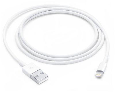 Кабель Apple A1480, Lightning (m) - USB (m), 1м, MFI, белый [mxly2ze/a] - фото 1 - id-p213141314
