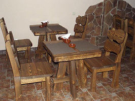 Комплект мебели из дерева стол и 2 стула под старину в Минске