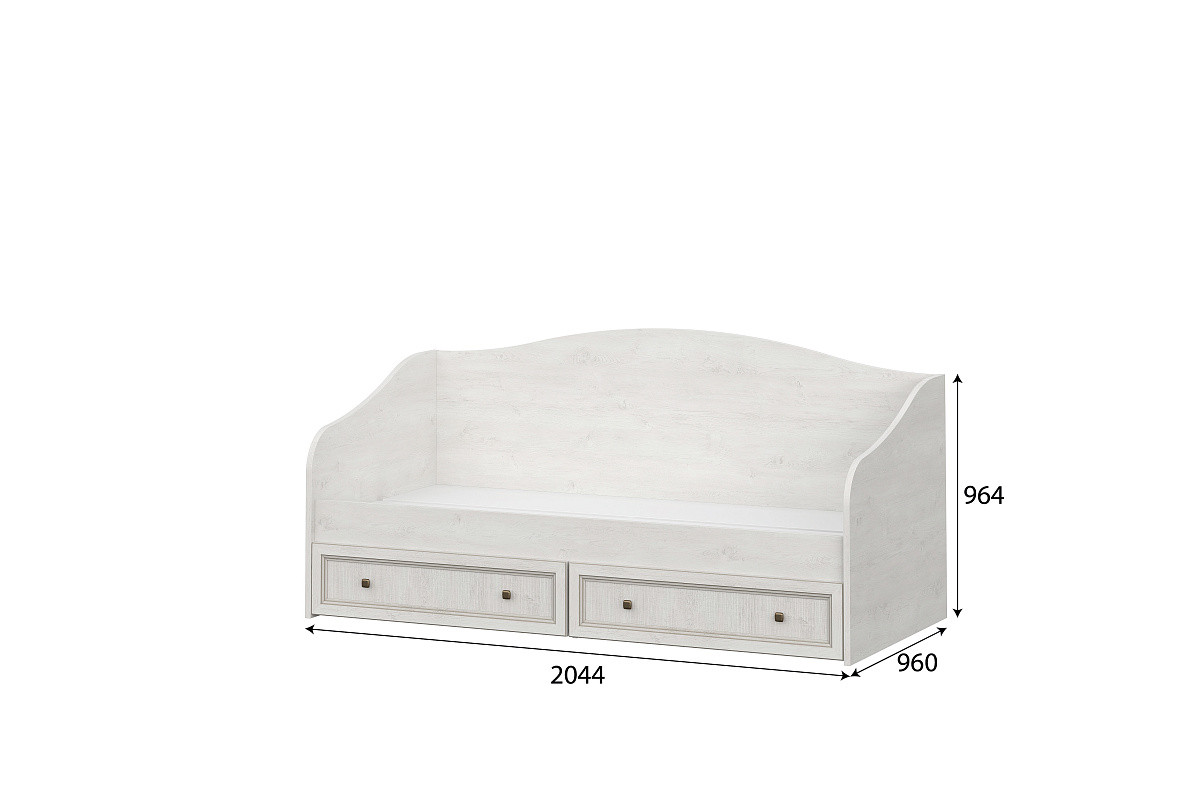 Кровать для подростка КР-106 Александрия (сосна санторини) фабрики SV-мебель - фото 2 - id-p164215434
